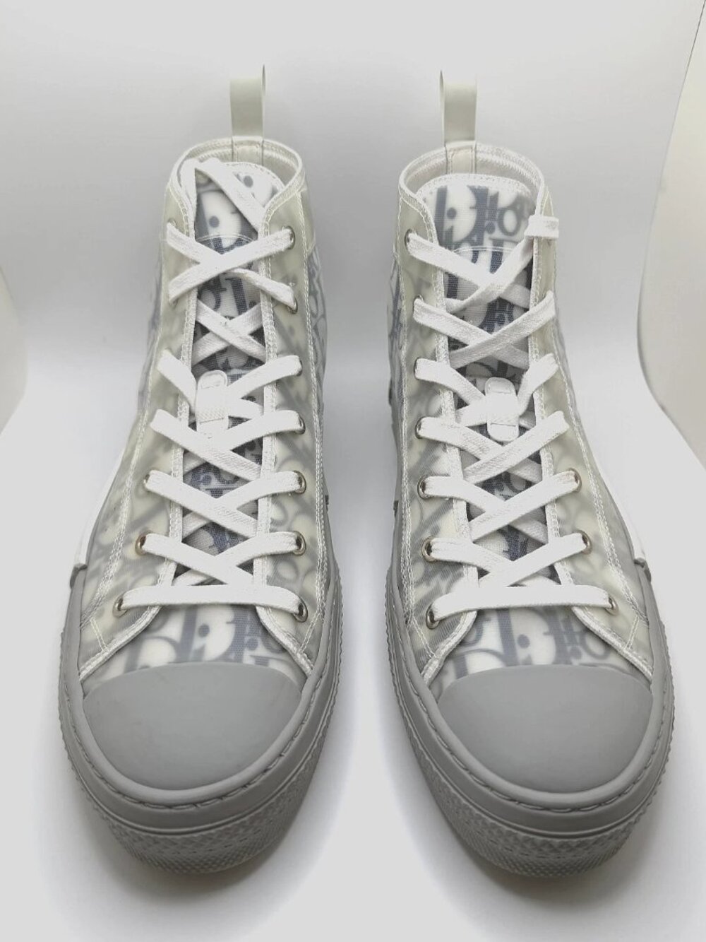 AUTHENTIC DIOR HIGH-TOP B23 BLUE OBLIQUE SNEAKERS - WORN ONCE - Picture 2 of 8